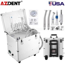 Portable Dental Delivery Unit System Air Compressor Suction Handpiece 4Holes