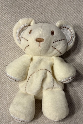 Animal Adventure Plush Cream Mouse Crinkle Stitch Lovey Toy 2019 EUC HTF - Picture 5 of 8