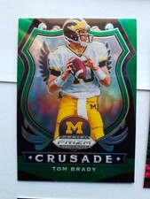 Tom Brady Green REFRACTOR PANINI PRIZM DRAFT PICKS CRUSADE RARE + HOT - Mint!
