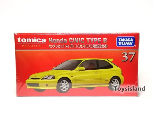 Tomica Premium 37 Honda Civic Type R 1/62 Tomy 2020 aug nuevo coche diecast amarillo - Imagen 2 de 9