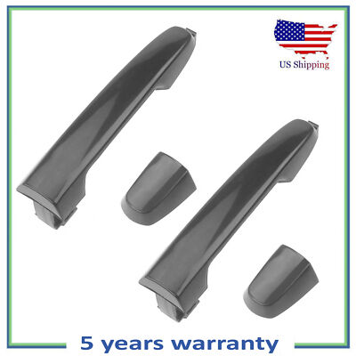 Rear L&R Pair Set Outside Door Handle For 03-10 Pontiac Vibe Non Painted Black