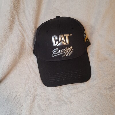 Rare CAT Racing Hat Hot Rod Fuller David Powers Adjustable Metallic Logo 
