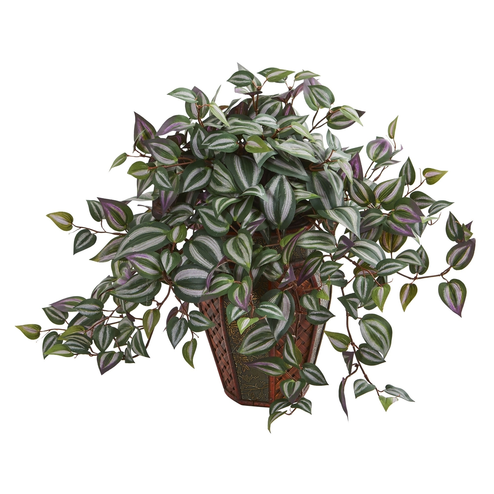 Wandering Jew Artificial Plant in Stylish Decorative Planter