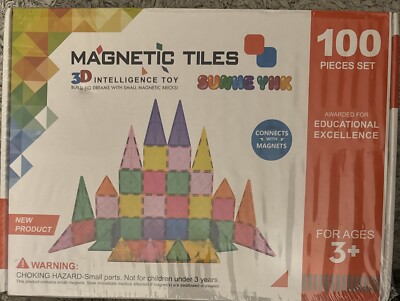 Magnetic Tiles 100 Pcs Set 3D Magnet Building Blocks Educational Free Shipping