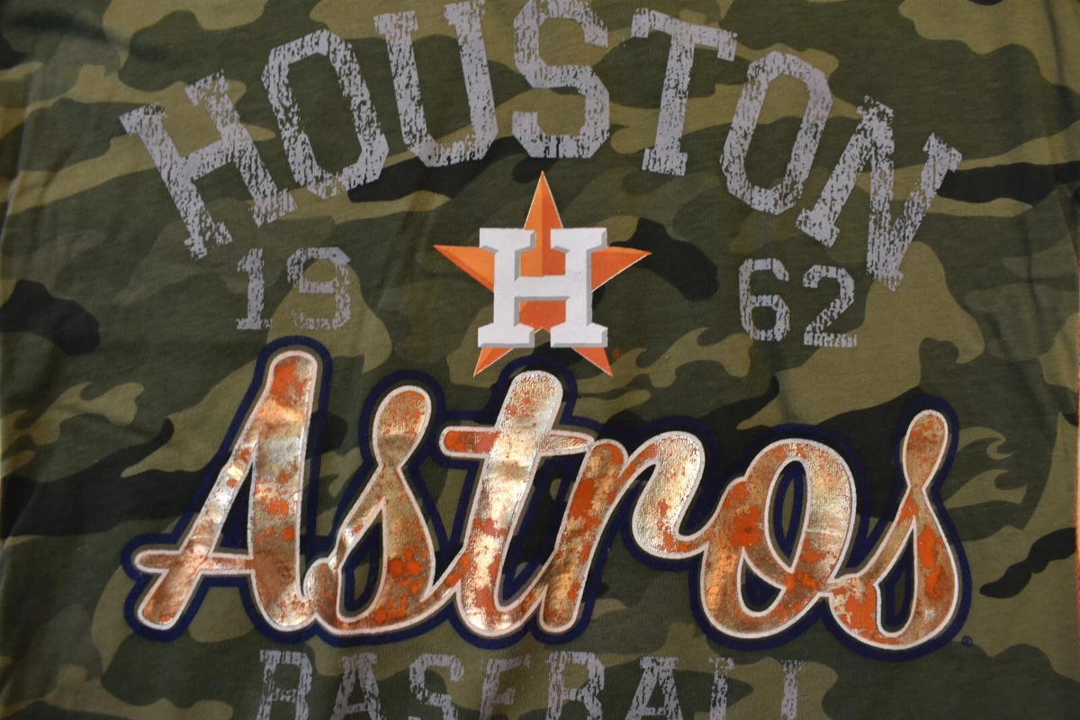 5th & Ocean Womens Houston Astros Baseball Camo Shirt New S, XL