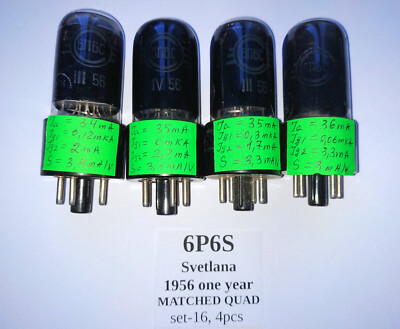 2x Reflector 6P6S 6V6 6AY5 – Valvole Termoioniche Sovietiche NOS, Stessa Data 06/1979 - 6