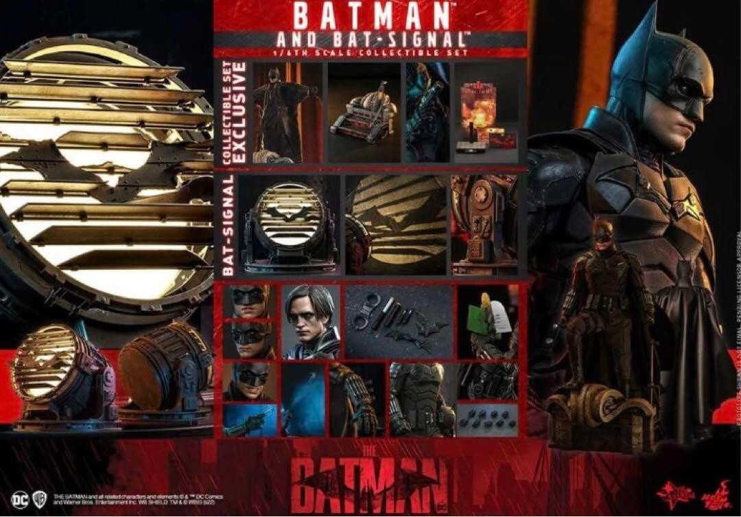 アメコミ Hot Toys The Batman 1/6 Scale Figure Hot Toys 1/6 MMS641 THE BATMAN 2022 BATMAN AND BAT-SIGNAL Figure