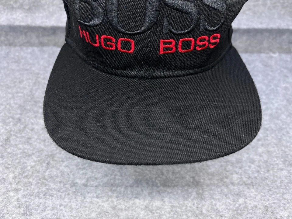 Boss Hugo Boss шляпа крышка Snap назад взрослых один размер черный акрил моды читать меня - Изображение 3 из 4