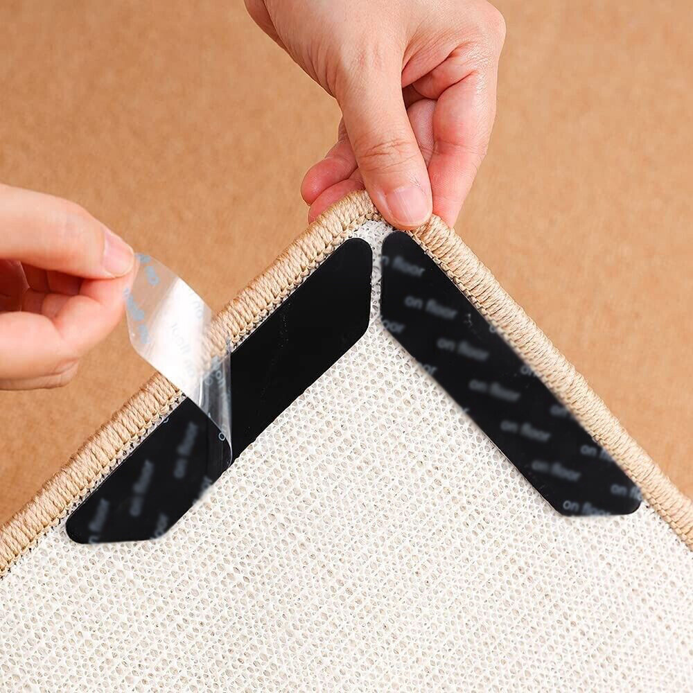 NonSlip Rug Strip Grippers Reusable Washable Carpet Mat Sticker Anti