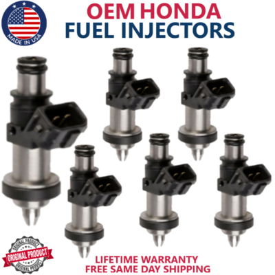 x6 GENUINE HONDA Fuel Injectors For 2003, 2004 Honda Pilot 3.5L V6