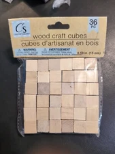 Cubes - Wood Craft Cubes - Crafters Square - 36 pc