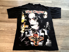 THE CROW Brandon Lee AOP All Over Print Movie t Shirt Vintage 90s VERY RARE EUC