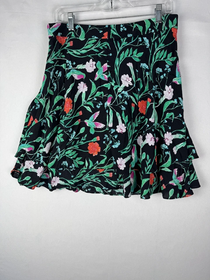 Falda Kate Space The Rules Mujer 12 Volantes Florales Floral Boho Midi Plisada Foto 3 de 4