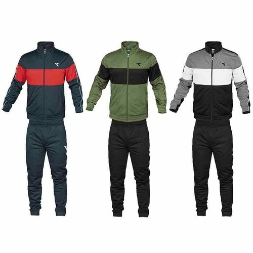 TUTA UOMO ACETATO DIADORA UOMO FULL ZIP SPORTIVA GINNASTICA TRACKSUIT SPORT  | eBay