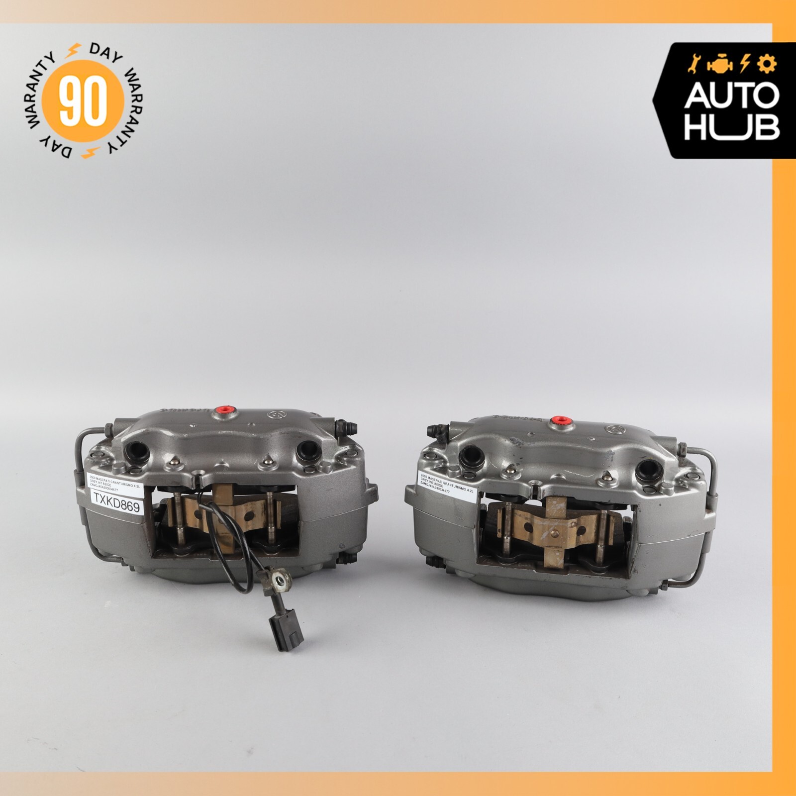 07-18 Maserati Granturismo Rear Left & Right Brake Caliper Calipers Set OEM