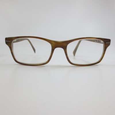 Jill Stuart Eyeglasses Frame JS 271-3 Mens Brown Wood Full Rim Square 50-16-130