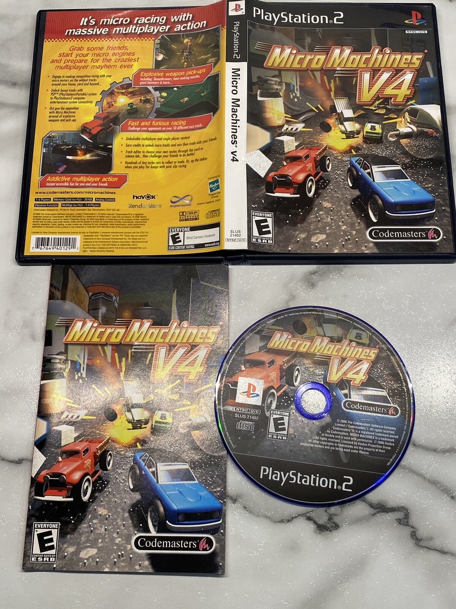Micro Machines V4 Codemasters Sony Playstation PS2 Good condition  COMPLETE!