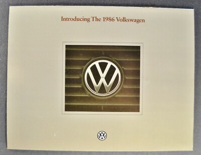 1986 Volkswagen Brochure Golf GTI Jetta Cabriolet Scirocco Quantum Vanagon 86 VW