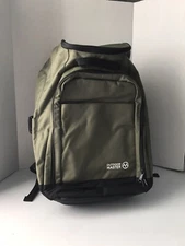 Green waterproof Outdoor Master backpack. 