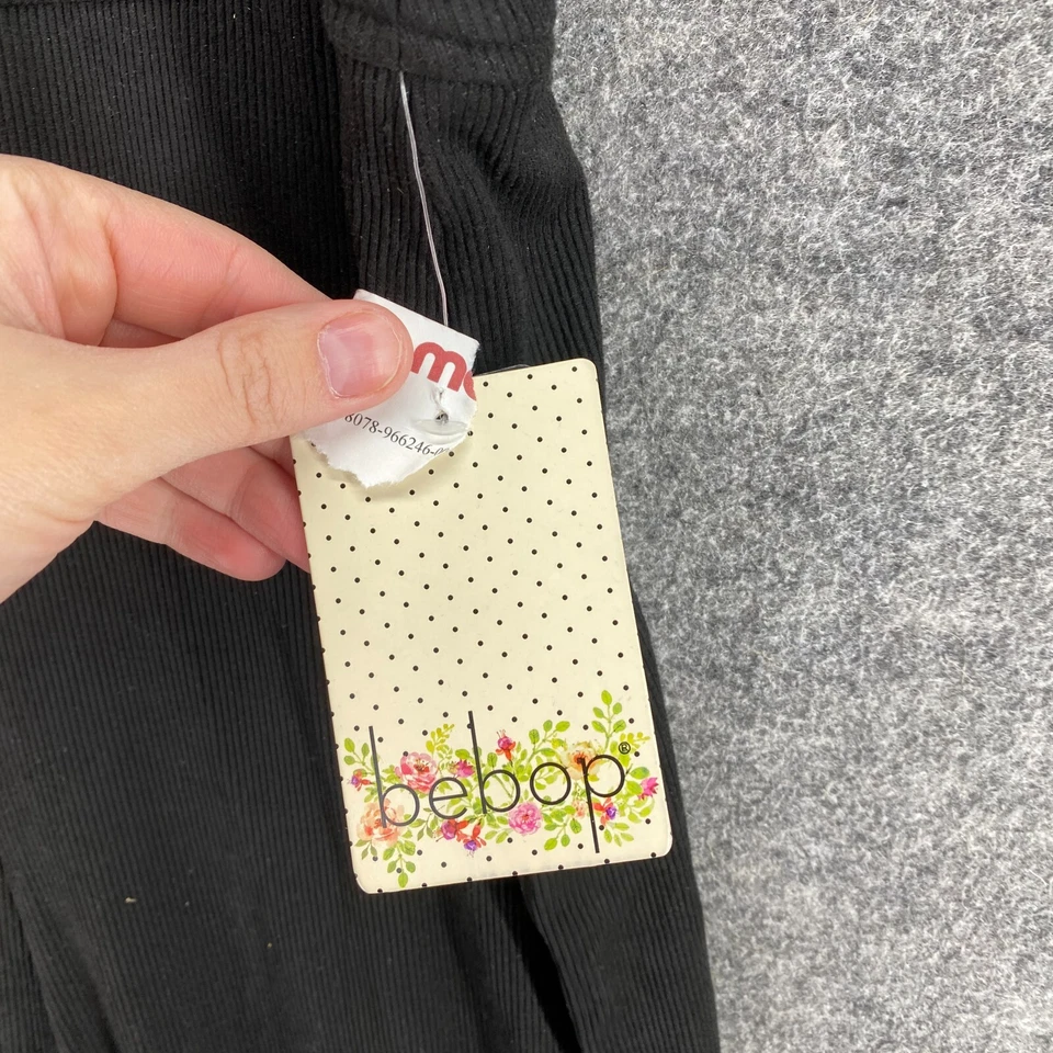 全新 Bebop 连身裤女式 M 中号黑色直筒无袖方领休闲 — 第 4/4 张图片