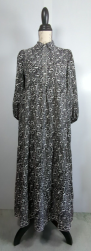 Max Studio Womens Small 3/4 Sleeve Collar Button Tiered Maxi Dress - NWT $148