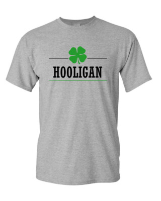 Hooligan Shamrock #2 Funny Saint Patrick's Day Shirt Green Clover Irish T-Shirt