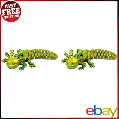 3D-gedrucktes Axolotl Spielzeug artikulierte mechanische Axolotl Figur (gelbgrün)