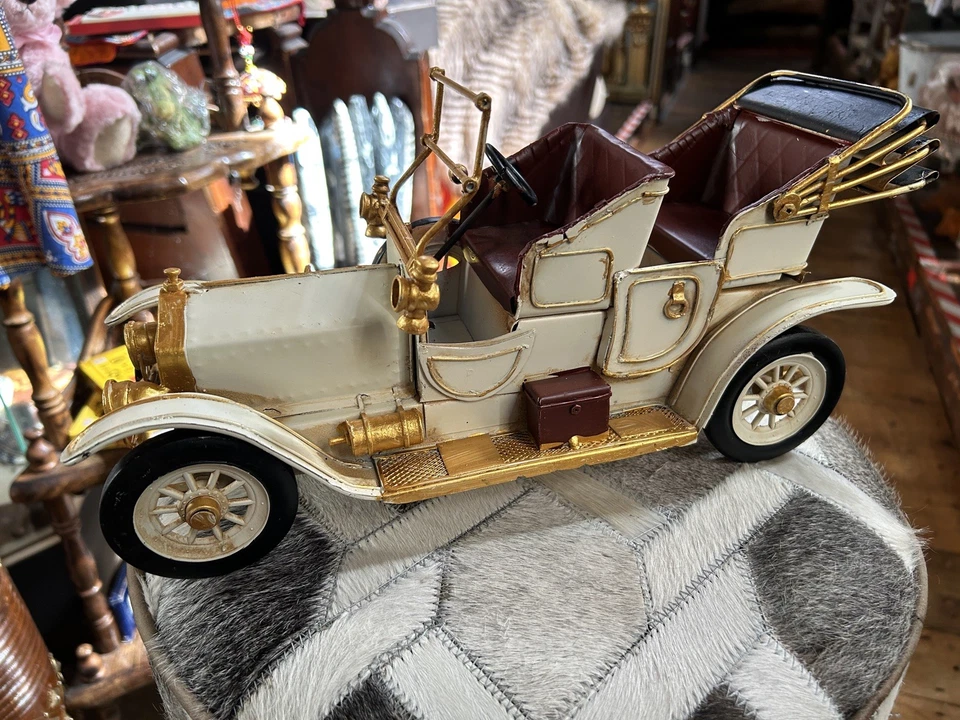 Rolls Royce Vintage Metal Car Model Collectible Hand Crafted Vehicle 36cm x 14cm - Image 3 of 4