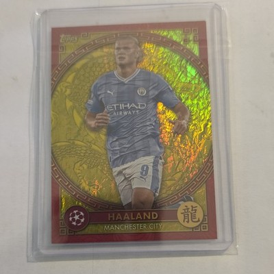 Topps 2023-24 UEFA Club Competitions Jade Chinese New Year Haaland Gold 17/50
