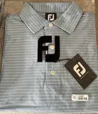 NEW W/TAG FOOTJOY PERFORMANCE GOLF MENS FJ PENCIL STRIPE POLO SIZE M MSRP 79