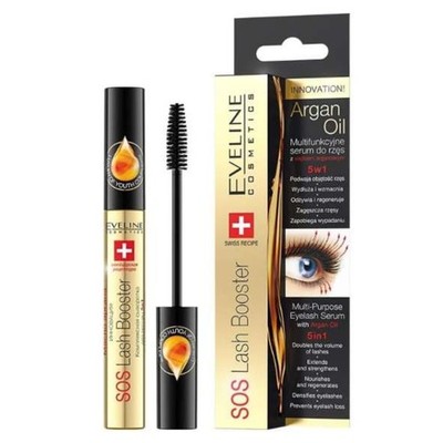 Eveline SOS Lash Booster Wimpernserum Wachstum 5 in 1 mit Arganöl 10ml Augen...