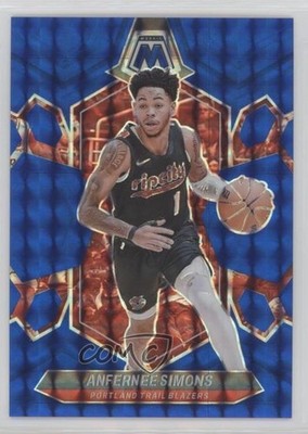 2023-24 Panini Mosaic Blue Mosaic Prizm 88/199 Anfernee Simons #65 0xi8