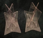 Vintage Mod Barbie Dolls ~ 1966 Mattel Japan Clear Plastic X Stand Set Of 2