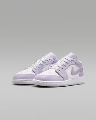 Air Jordan 1 Low Shoes Barely Grape Violet Mist Big Kids' (GS