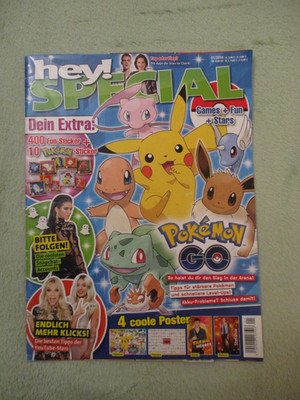 Kinder Zeitschrift Magazin - HEY! SPECIAL POKEMON 1 2016 - Games Fun Stars