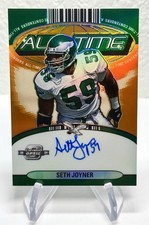 2025 Panini Optic Seth Joyner All Time Contenders Orange Prizm On Card Auto /25
