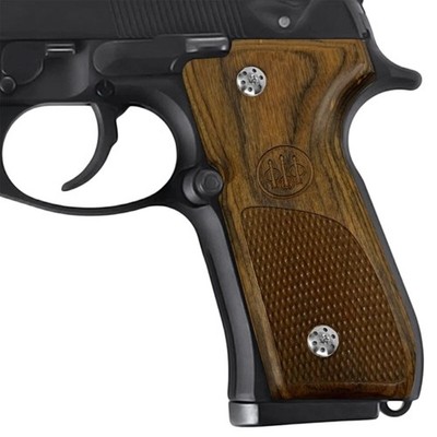 Beretta 92/96 92FS 92F Full Size Wood Grips Engraved Rosewood Set w/ Screws