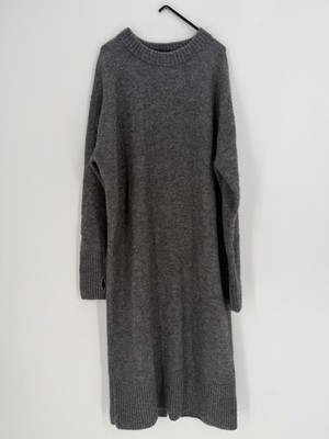 cos oversized wool dress COS Beige Wool Blend Oversized Collar Long Sleeve Midi Shirt Dress Size 8