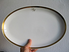 DDR Palast der Republik Berlin Porzellan Servierplatte XL Teller Schale Goldrand