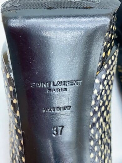 SAINT LAURENT decolte con tacco décolleté 37 nero
