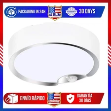Battery-Powered Motion Sensor LED Ceiling Light 400 Lumens IP54 Waterproof For C