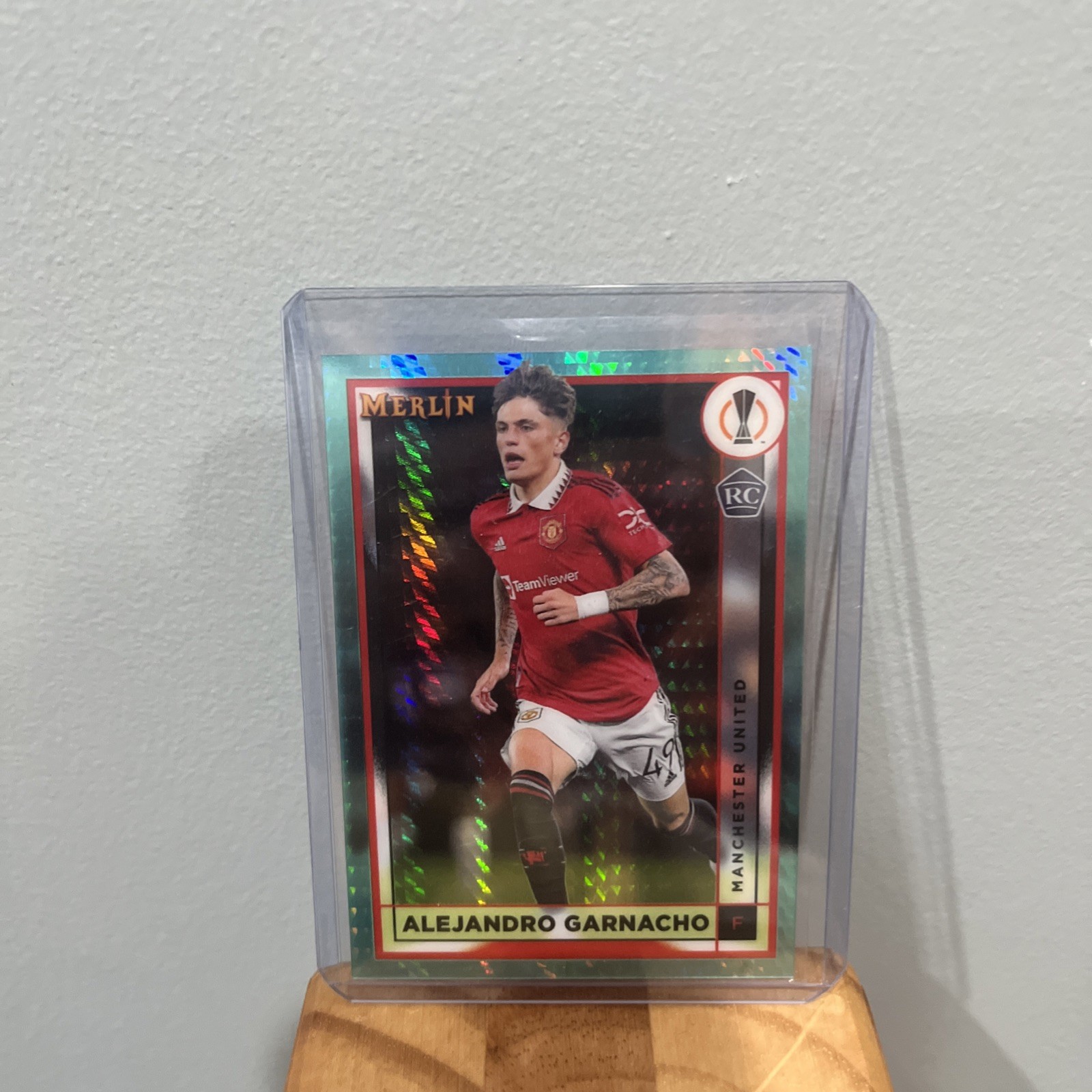 2022-23 Topps Merlin Chrome ALEJANDRO GARNACHO RC Aqua Prism Refractor #96