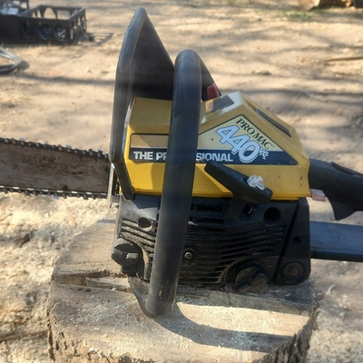 #ad #ad McCulloch PRO MAC 440 Gasoline Chainsaw Yellow Black Metal Auto Chain Oiler $195.00