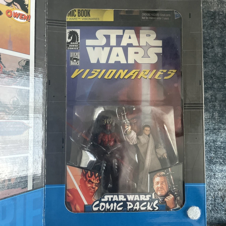 SDCC 2010 Star Wars Hasbro Visionaries Comic Packs Darth Maul & Owen Lars SEALED - Image 2 of 2