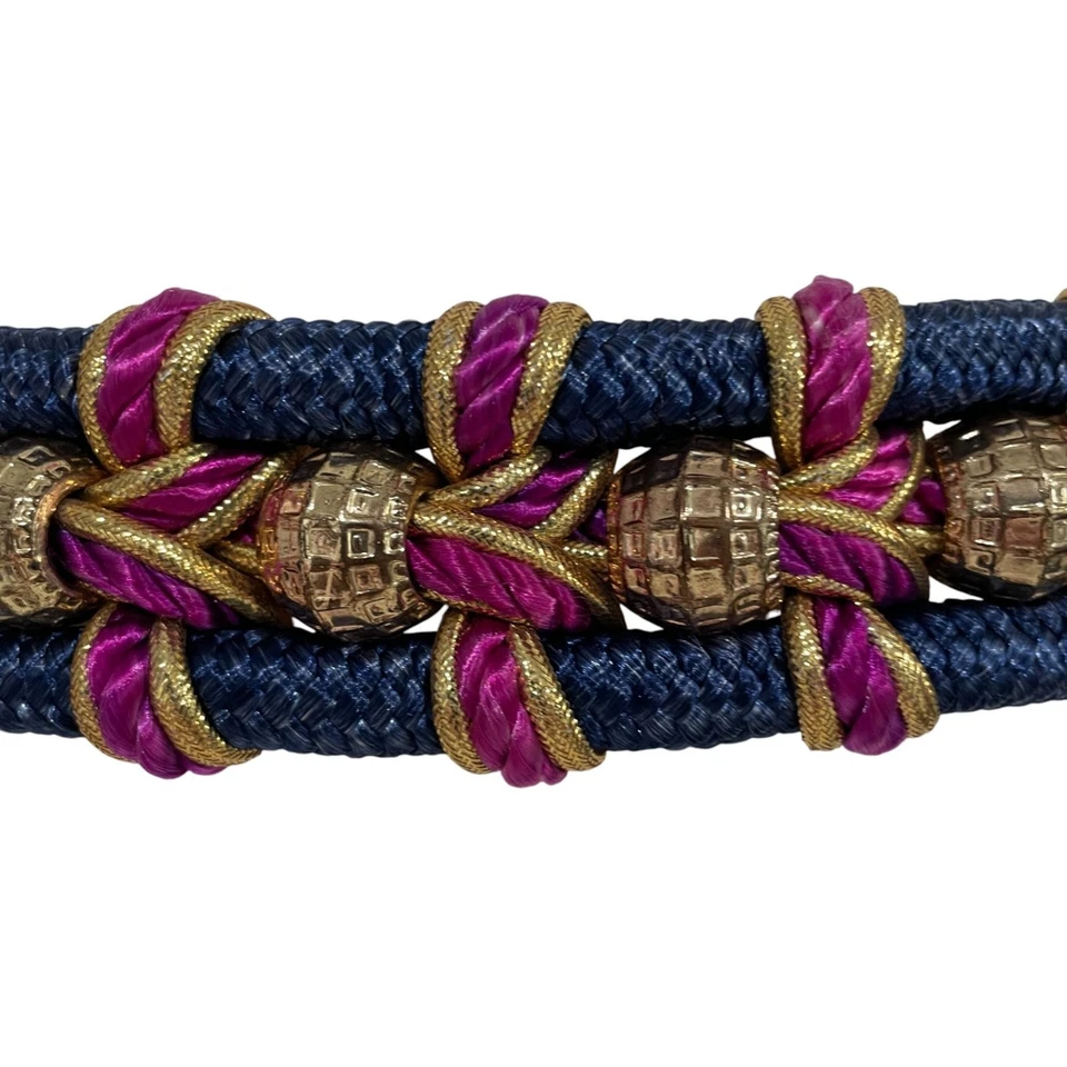 Cinturón Cuerda Náutica De Colección Disco Bola Oro Boho Festival Mermaidcore Declaración Foto 2 de 4