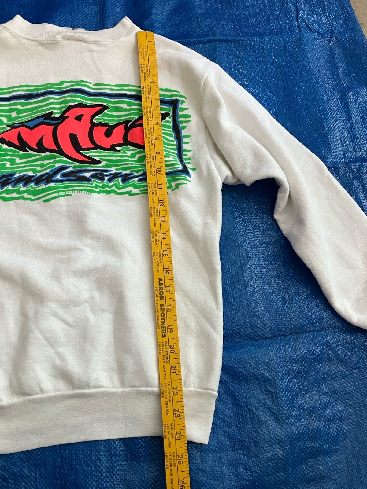 Vintage Maui And Sons Pullover Shark Sweatshirt M Made In USA image 4