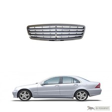 Kühlergrill chrom dunkelgrau passt für Mercedes C-Klasse T-Model 05-07 Kühlergrill chrom dunkelgrau passt für Mercedes C-Klasse T-Model 05-07