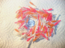 100-mix-3/4"-GLOW-crappie-panfish-grubs-stingers-jigs-worms-scent-lot-lures-lot