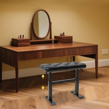 Heavy Duty Height Adjustable Piano Bench, Hydraulic Lifting Keyboard Bench