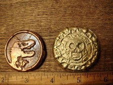 Handmade Pirates of the Caribbean Brass Coin Jurassic Park Type Copper Coin